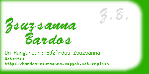 zsuzsanna bardos business card